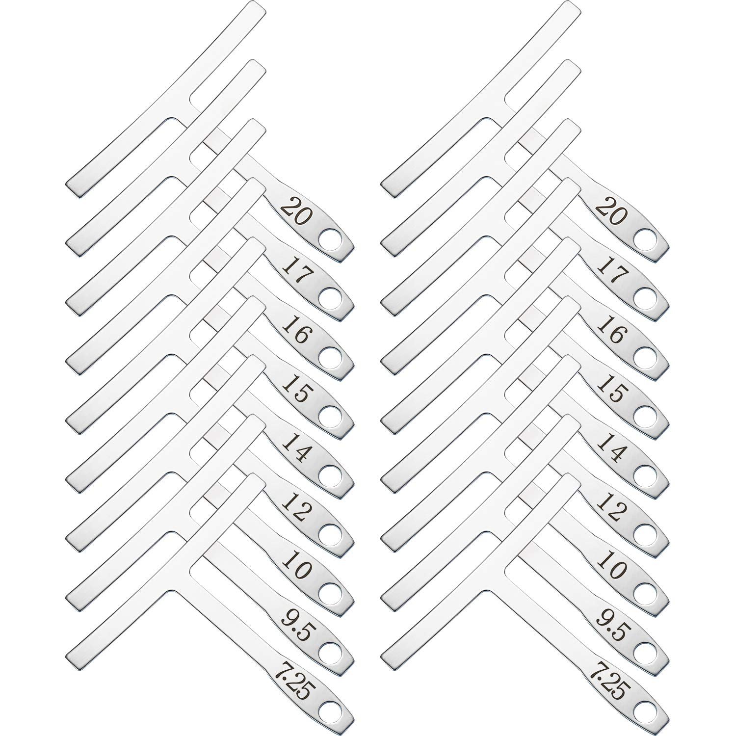 9Pcs Guitar T-shaped Ruler Guitar Under String Radius Gauge Guitar Builder Luthier Tools Bass Ukulel