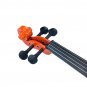 NAOMI Full Size 4/4 Solid Wood Electronic Silent Violin with Ebony Fittings, Carrying Case,Cable, Bo