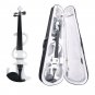 NAOMI Electric Violin 4/4 Electric Silent Violin Full Size Violin Ebony Fretboard with Bag
