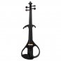 NAOMI Full Size 4/4 Solid Wood Silent Electric Violin Fiddle Maple Body Ebony Fingerboard Pegs Chin 