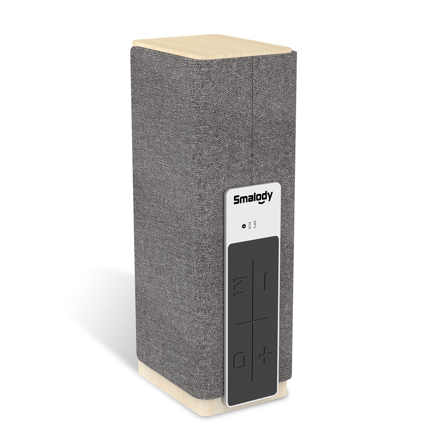 Smalody BT5.0 Speakers 20W Big Power Portable Wooden Wireless Stereo Bass Soundbox with TF Slot AUX 