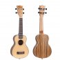 NAOMI 21 Inch Ukulele Solid Spruce Top Zebrawood Back Zebrawood Ukulele 4 String Hawaii Guitar Sopra
