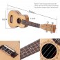 NAOMI 21 Inch Ukulele Solid Spruce Top Zebrawood Back Zebrawood Ukulele 4 String Hawaii Guitar Sopra