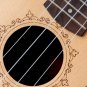 NAOMI Ukulele 23 Inch Ukulele Solid Spruce Top Zebrawood Back Mahogany Ukulele 4 String Hawaii Guita