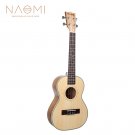 NAOMI Ukulele 26 Inch Ukulele Solid Spruce Top Zebrawood Back Mahogany Ukulele 4 String Hawaii Guita