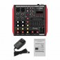 ELM D4 4 Channel Audio Bluetooth Mixer Mixing Console with 7-Band EQualizer USB Phantom Power 48V