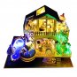 DIY Handcraft 3D Wooden Toy Miniature Kit Dollhouse LED Lights Music House Gift