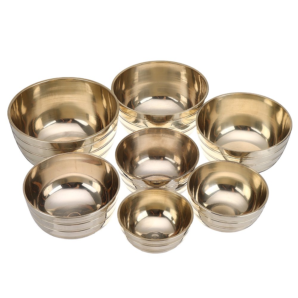 Chakra Healing Tibetan Hammered Himalayan Singing Bowl Set of 7 Meditation Bowls Hand Bowls from Nep