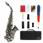 Slade Bb Soprano Saxophone Sax Brass Material Woodwind Instrument with Case Gloves Cleaning Cloth Br