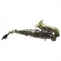 Slade Vintage Style Bb Soprano Saxophone with Carry Case Gloves Cleaning Cloth Brush Sax Strap Mouth