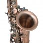Slade Red Bronze Bend Bb B-flat Soprano Saxophone Sax Abalone Shell Key Carve Pattern with Case Glov
