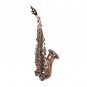 Slade Red Bronze Bend Bb B-flat Soprano Saxophone Sax Abalone Shell Key Carve Pattern with Case Glov