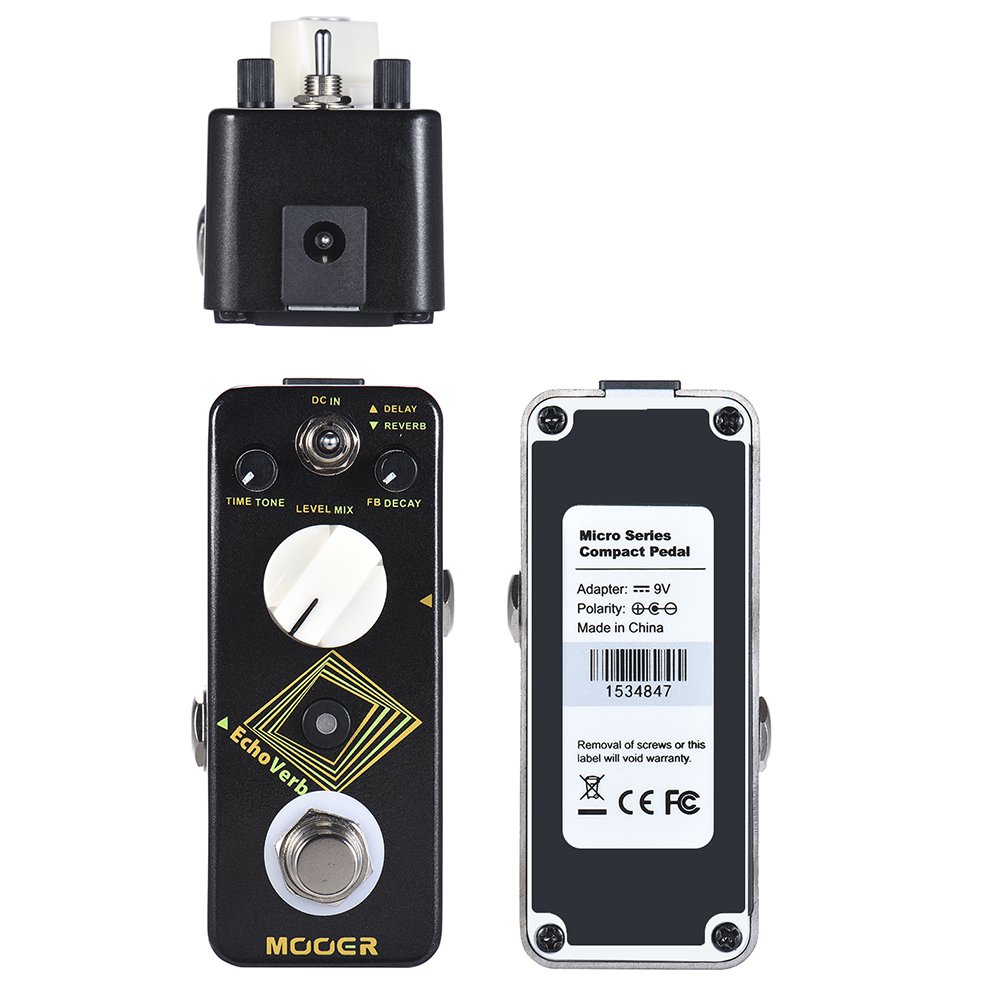 MOOER MDV1 EchoVerb Digital Delay Reverb Guitar Effect Pedal True