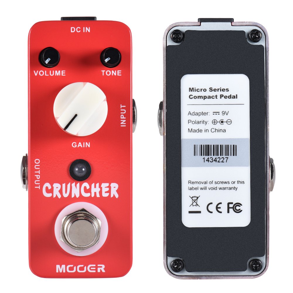 MOOER CRUNCHER High Gain Distortion Mini Guitar Effect Pedal True Bypass Full Metal Shell Guitar Par