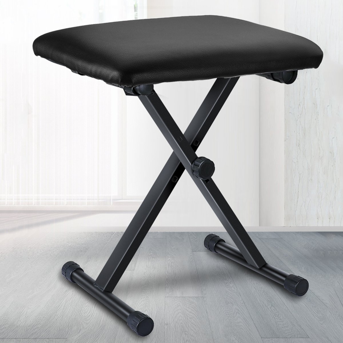 Piano Stool Portable Adjustable 3 Way Keyboard Folding Seat Bench Chair Cushion