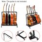 5 Way Multi Guitar Display Black Rack Stand Padded Electric Acoustic Bass Holder