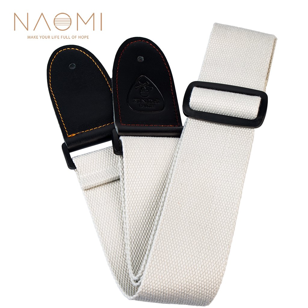 NAOMI Guitar Strap Leather Head Adjustable Shoulder Strap For Guitar Electric Guitar Bass Guitar Par
