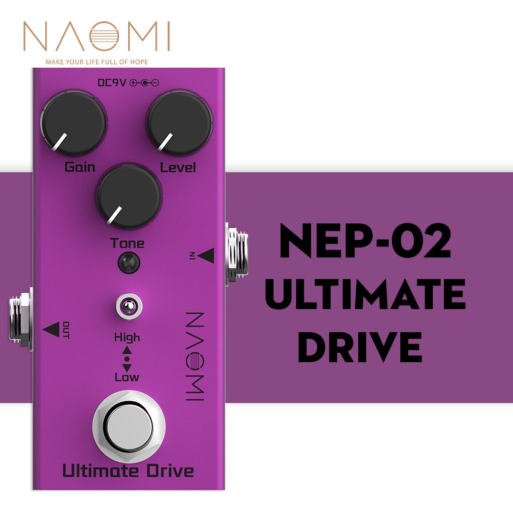 NAOMI Mini Effect Pedal DC 9V ABS Knob Black Color True Bypass Electric Guitar Pedal Use