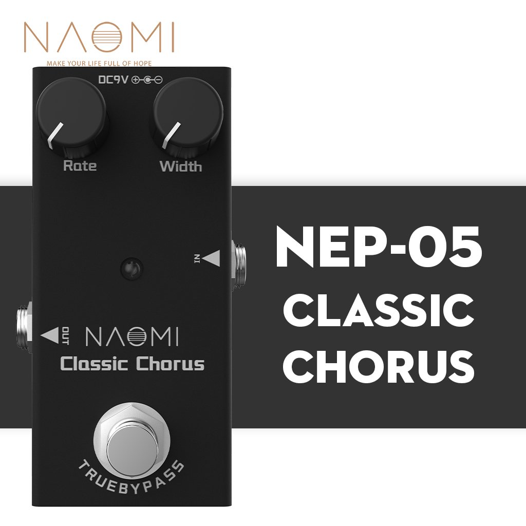NAOMI Guitar Effect Pedal Full Bodied Sounds DC 9V Mini Single Pedal True Bypass #NEP-05 For Acousti