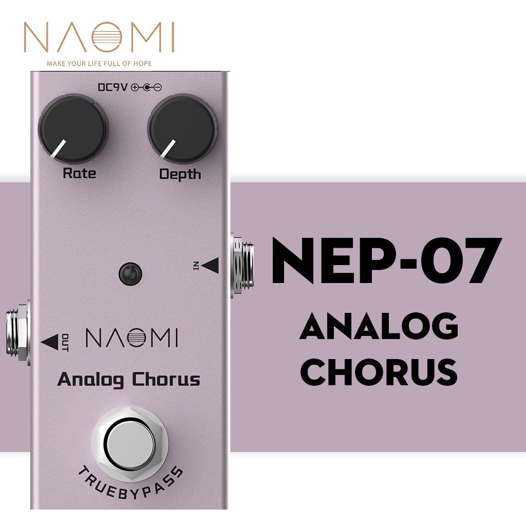 NAOMI NEP Series Guitar Effect Pedal Analog Chorus True Bypass For Electric / Acoustic Electric Guit