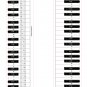 Debbie 88-Key Piano Keyboard Practice Paper Comparison Table Standard 1:1 Portable Piano Fingering P