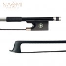 NAOMI 4/4 Size Violin/ Fiddle Bow Carbon Fiber Bow Round Stick AAA Grade Black Horsehair Ebony Frog 