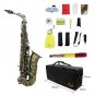 Slade High Grade Antique Eb E-flat Alto Saxophone Sax Abalone Shell Key Carve Pattern with Case Glov