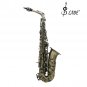 Slade High Grade Antique Eb E-flat Alto Saxophone Sax Abalone Shell Key Carve Pattern with Case Glov