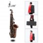 Slade Red Bronze Bend Eb E-flat Alto Saxophone Sax Abalone Shell Key Carve Pattern with Case Gloves