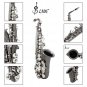 Slade Bend Eb E-flat Alto Saxophone Sax High Quality Brass Black Nickel Plating Abalone Shell Keys C