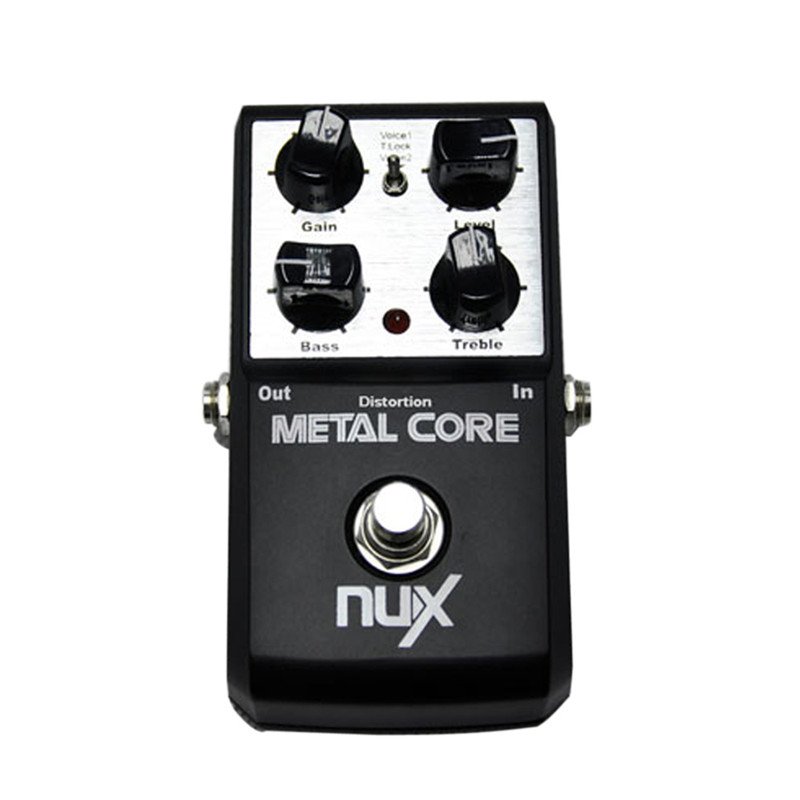 NUX Metal Core Distortion Effect Pedal True Bypass Guitar Effects Pedal 2-Band EQ Tone Lock Preset F