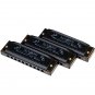 NAOMI 3PCS Hoodoo Blues Harmonica C D G Tone Harmonica Set with Case