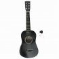 23'' Black 6 String Beginner Wood Acoustic Guitar with Pick + Wire