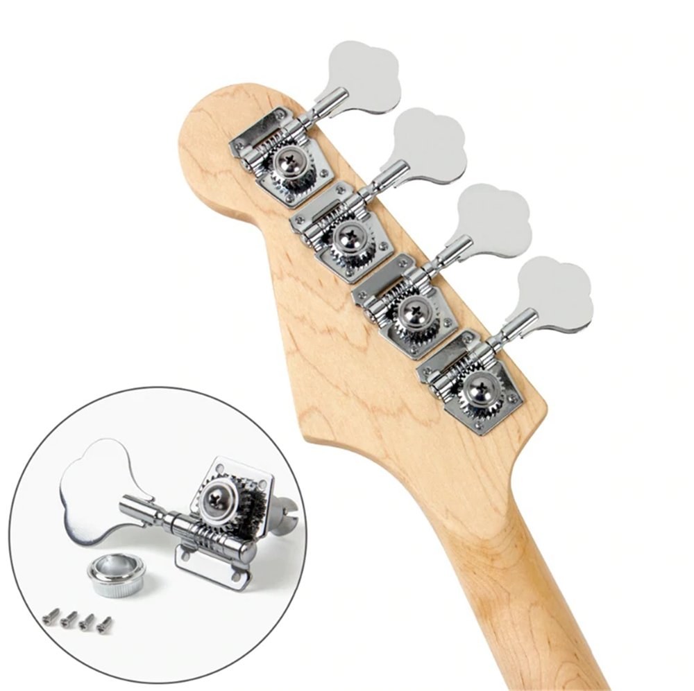 4Pcs Guitar Tuning Pegs Electric Bass Tuner Peg Guitar Open Gear Tuning Pegs Machine Heads for Jazz 