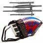 4Pcs/set Adjustable Black Leather Shoulder Accordion Strap for 80/96/120 Bass
