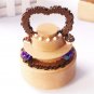 Loving Birthday Cake Rotating Wooden Music Box for Gift