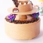 Loving Birthday Cake Rotating Wooden Music Box for Gift