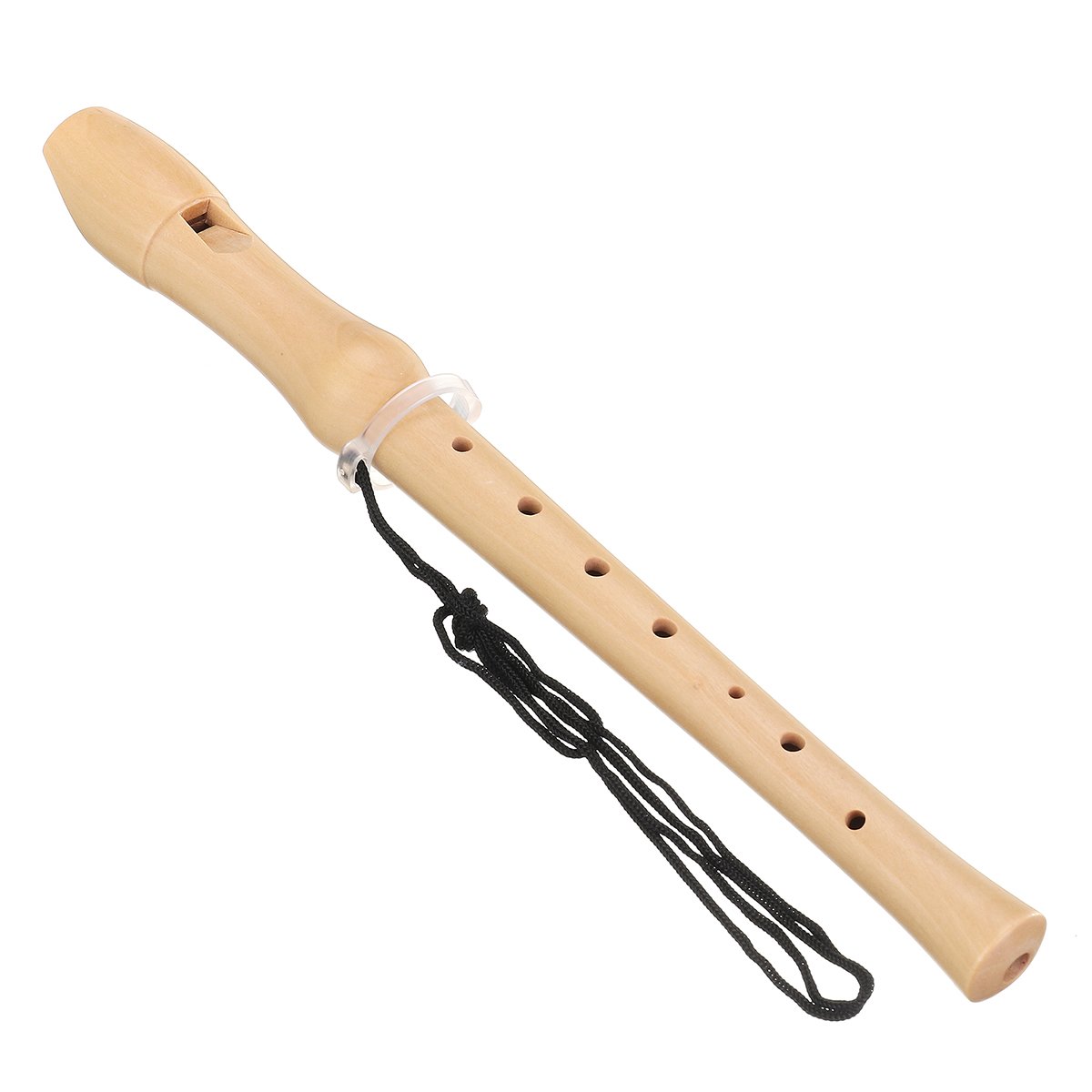 NASUM Wood Flute 2 Knots for Maple Clarinet, 8 Holes, Suitable for Children and Beginners with Clean