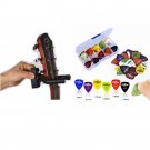 Zebra Guitar Hook Stand and 50Pcs Electric Guitar Thumb Finger Picks  0.58/0.71/0.81/0.96/1.20/1.50m