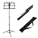 2PCS Foldable Aluminum Alloy Guitar Stand Holder Music Sheet Tripod Stand Height Adjustable with Car