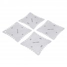 4pcs Guitar Fingerboard Radius Gauges Fretboard Saddle Nut Radius Gauge Measuring Stainless Steel To
