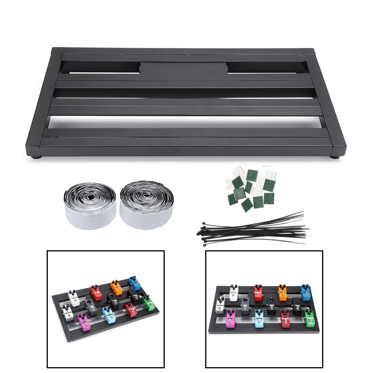 Guitar Effects Pedal Board Portable Aluminium Alloy Guitar Effects Pedal Board Pedalboard