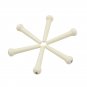 6pcs Cattle Bone Guitar Parts Endpin with Abalone Dot Bridge End Pins for Acoustic Guitar