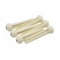 6pcs Cattle Bone Guitar Parts Endpin with Abalone Dot Bridge End Pins for Acoustic Guitar