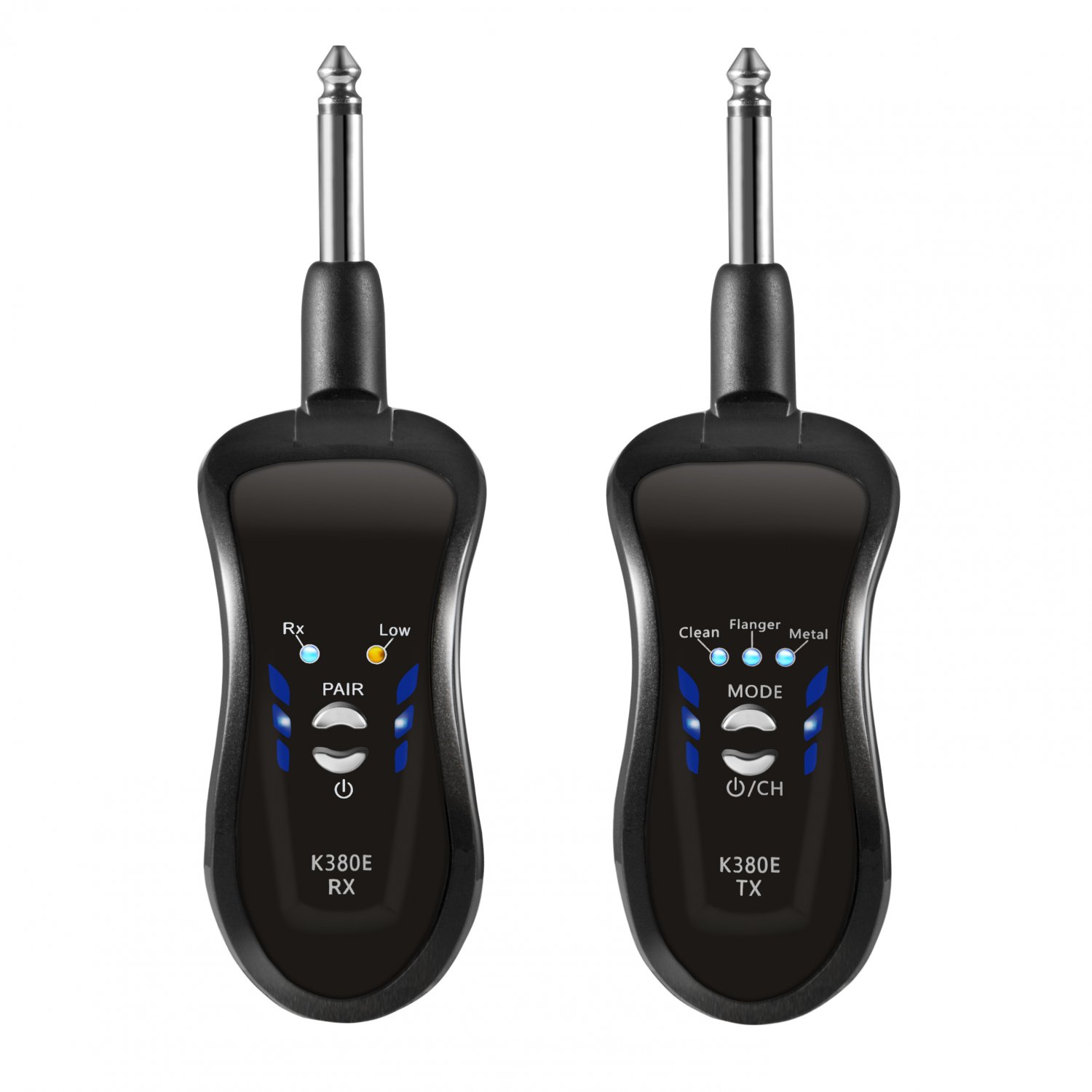 Gitafish K38E UHF 10 Work Channels 50 feet Wireless Distance Built-in Amplifier Guitar Effectors Blu