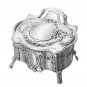 European Retro Relief Metal Spring Music Box Creative Gift Christmas Gift Home Decoration Accessorie