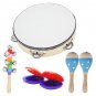 6 Piece Set Orff Musical Instruments Hand Shake Rattle Castanets Sand Hammer Vertical Bell Education