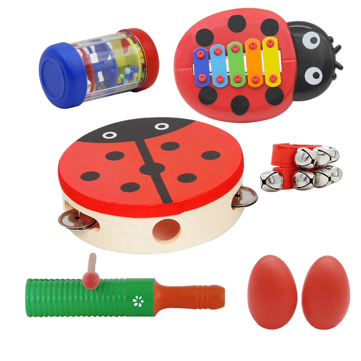 Orff Musical Instruments Sets Hand Drum Egg Maracas Wrist Bell Single Ring Percussion Piano A Sectio