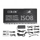 COLOK ISO8 Compact Size Guitar Effects Power Supply Adapter Noise Reduction Isolated DC Outputs for 