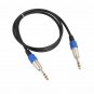3 Meters 6.35mm Copper Clad Aluminum Wire Guitar Cable Audio Cable for Electric Guitar Bass Keyboard